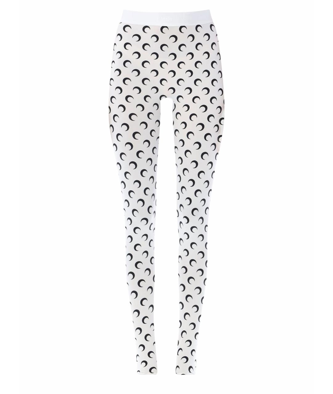 MARINE SERRE Белые полиамидовые леггинсы и велосипедки, фото 1