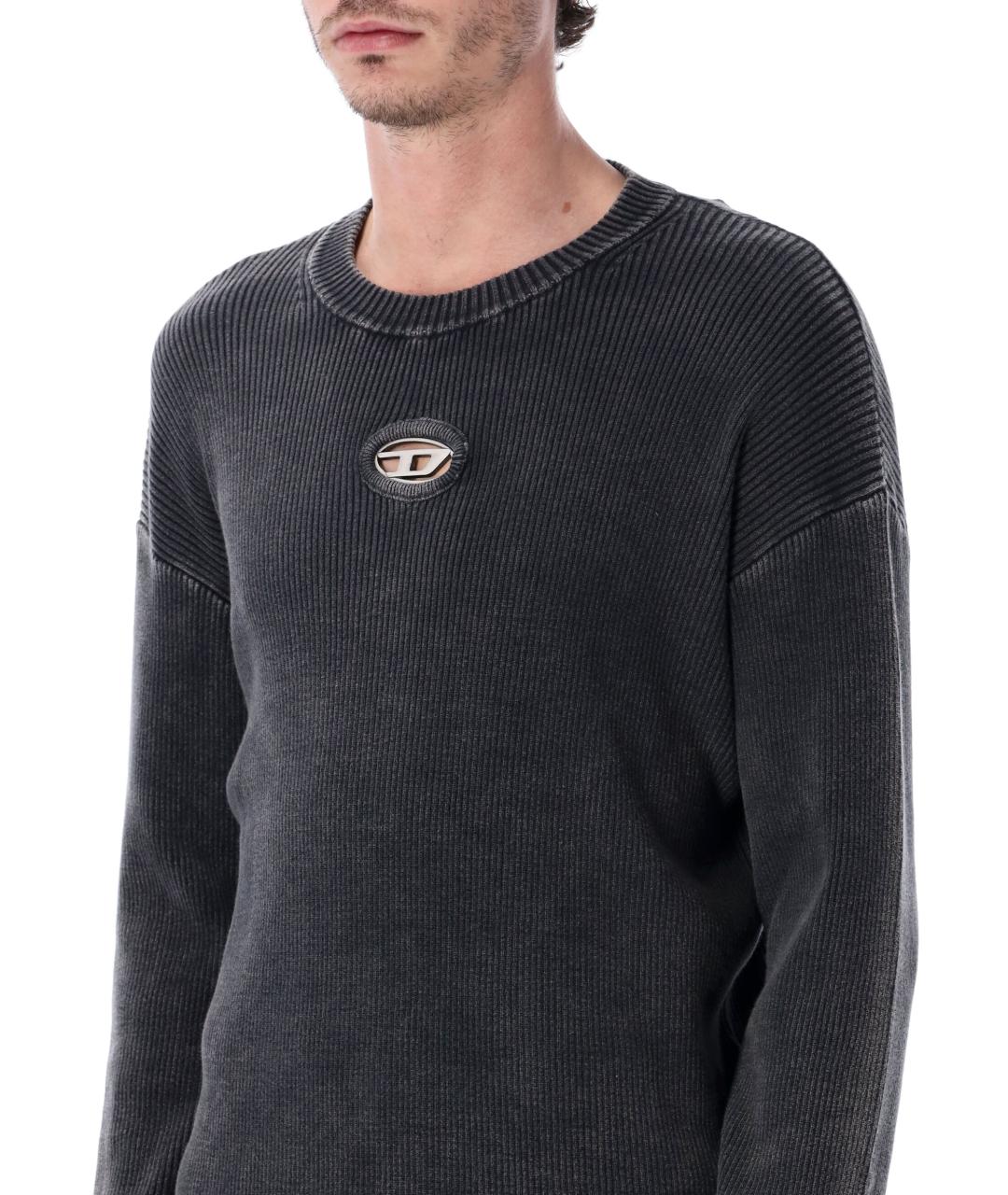 DIESEL Черный хлопковый джемпер / свитер, фото 3