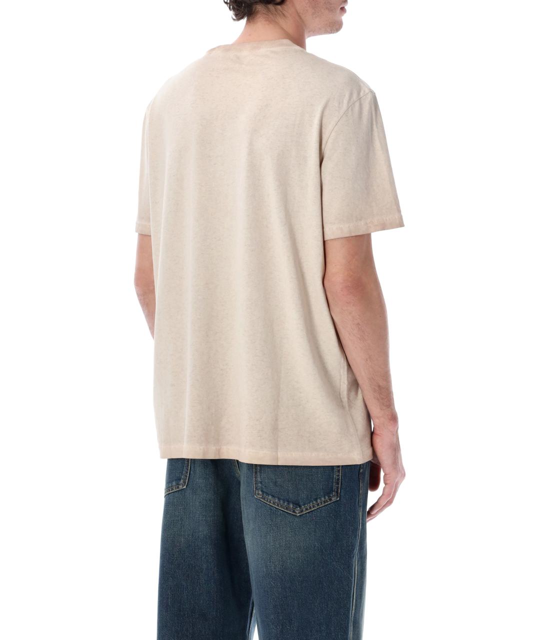 ISABEL MARANT Бежевая хлопковая футболка, фото 2