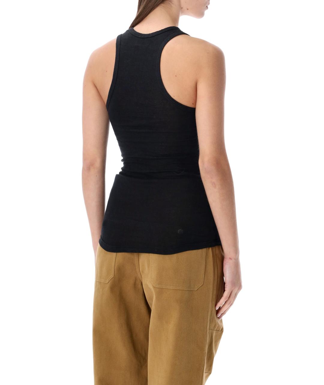 ISABEL MARANT Черная льняная майка, фото 2