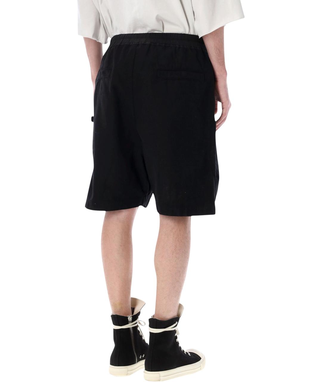 RICK OWENS Черные хлопковые шорты, фото 2