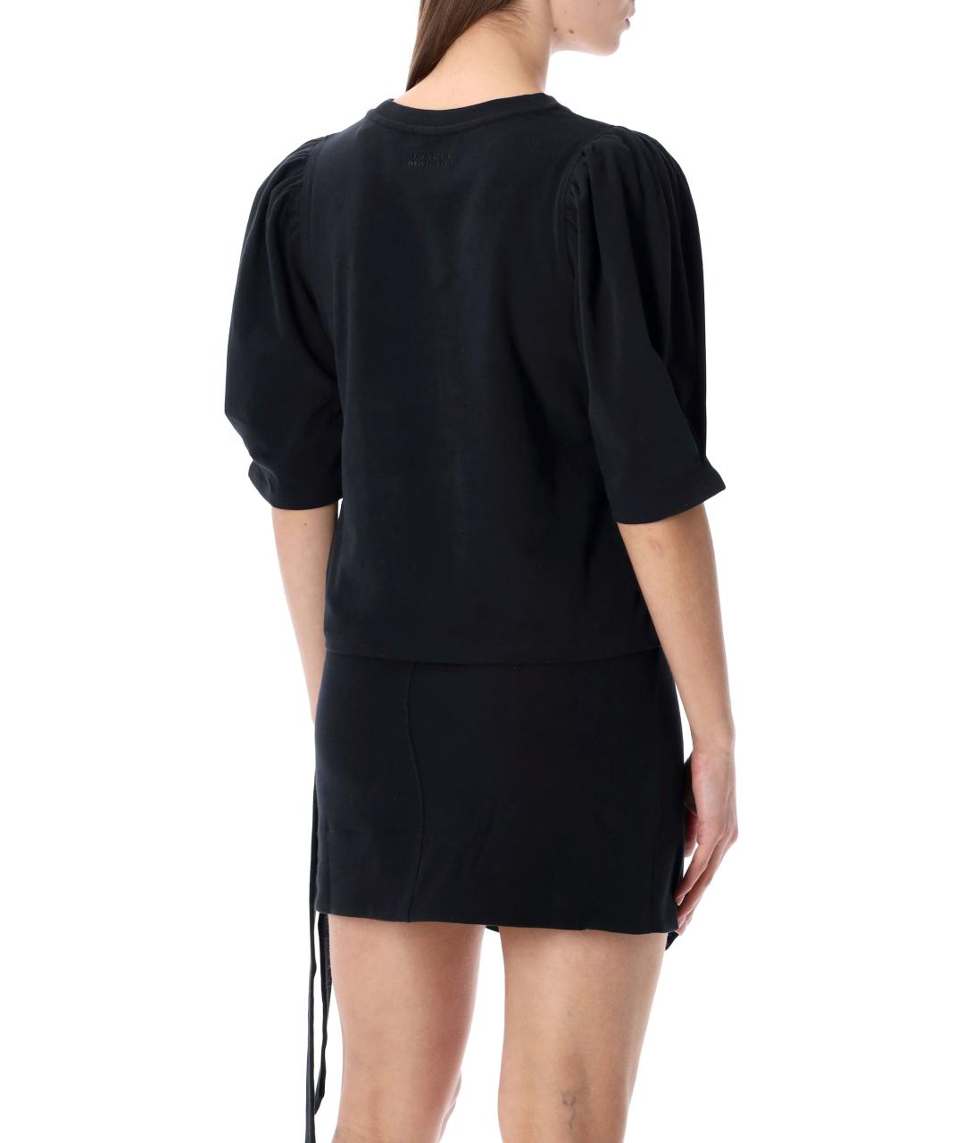 ISABEL MARANT Черная хлопковая футболка, фото 2