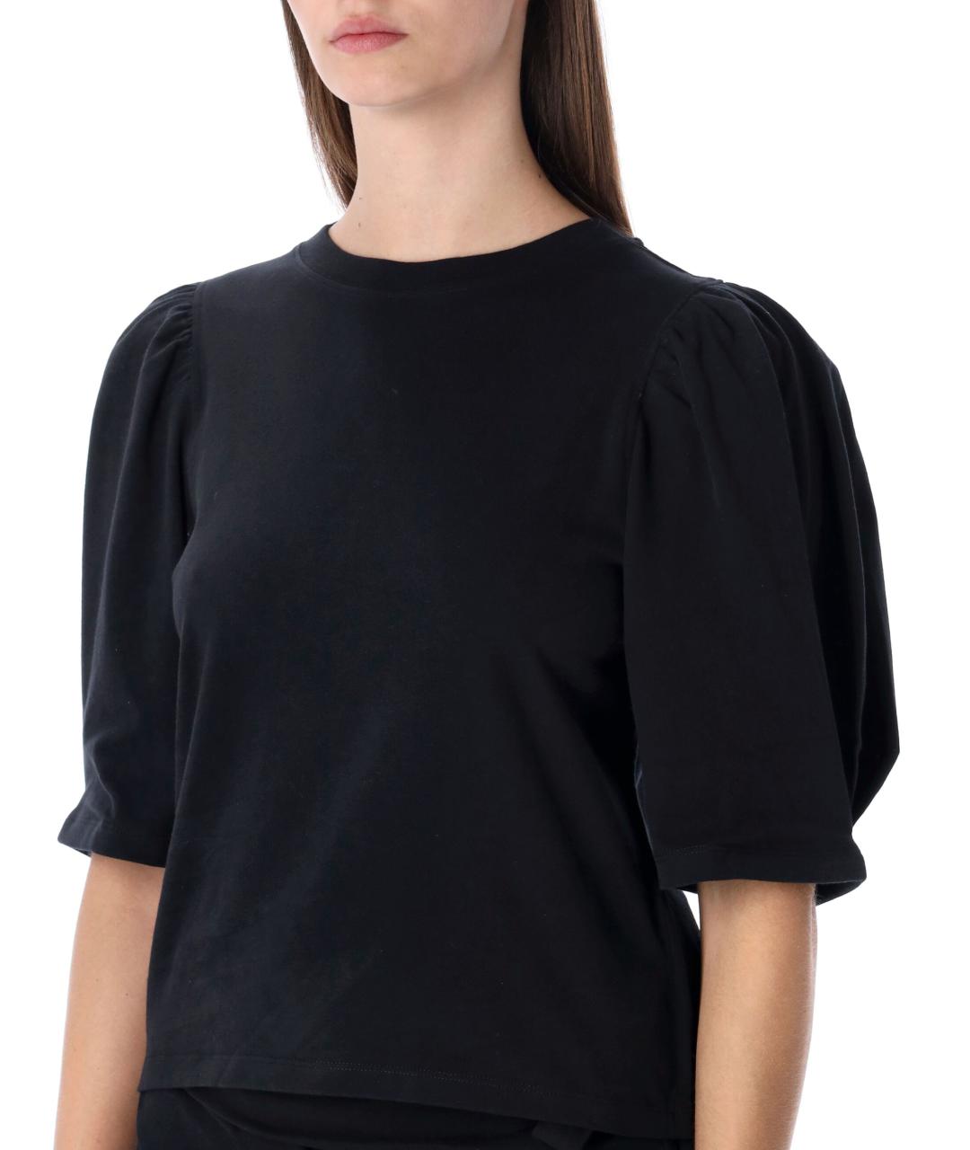 ISABEL MARANT Черная хлопковая футболка, фото 3