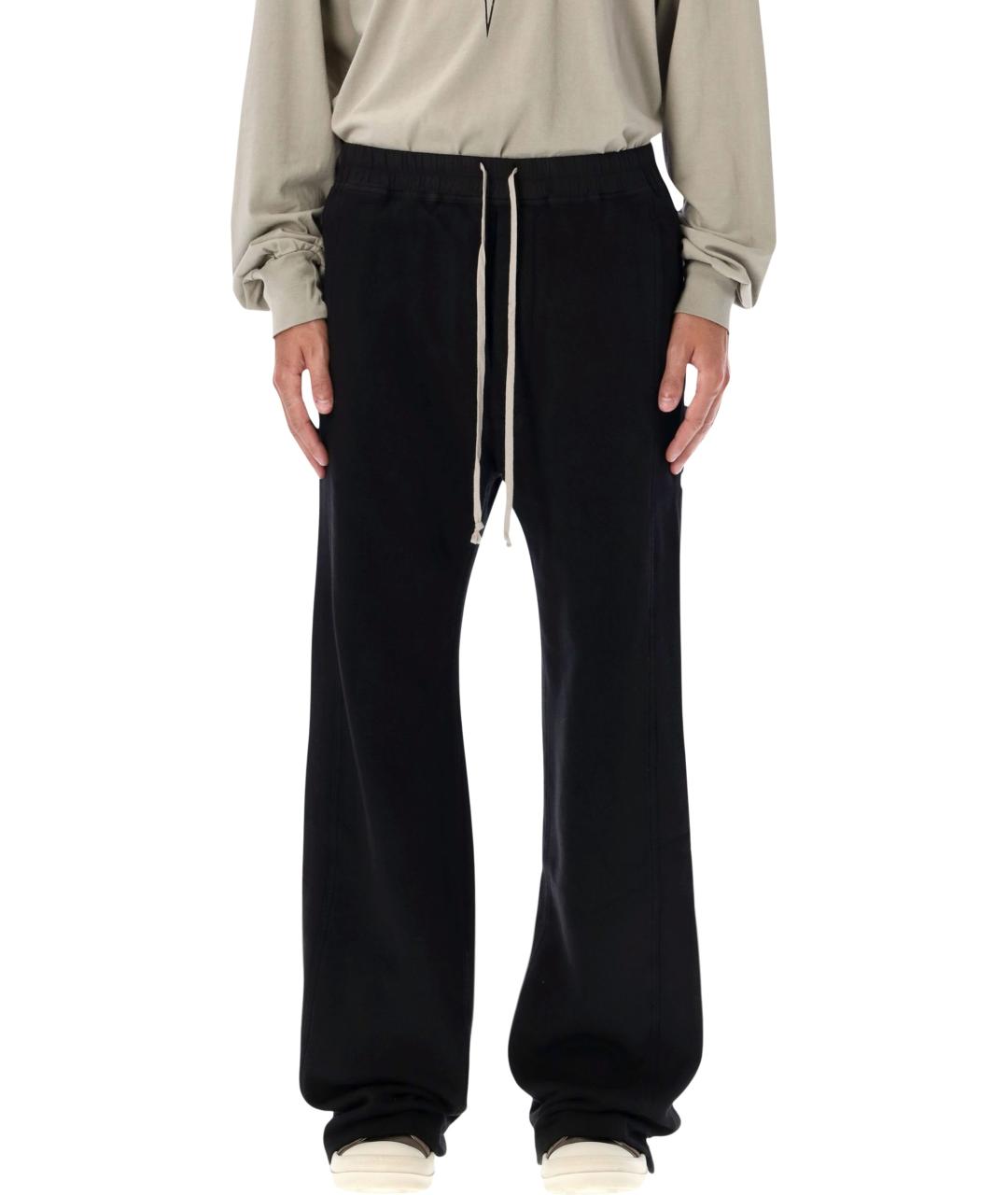 RICK OWENS Черные хлопковые повседневные брюки, фото 4