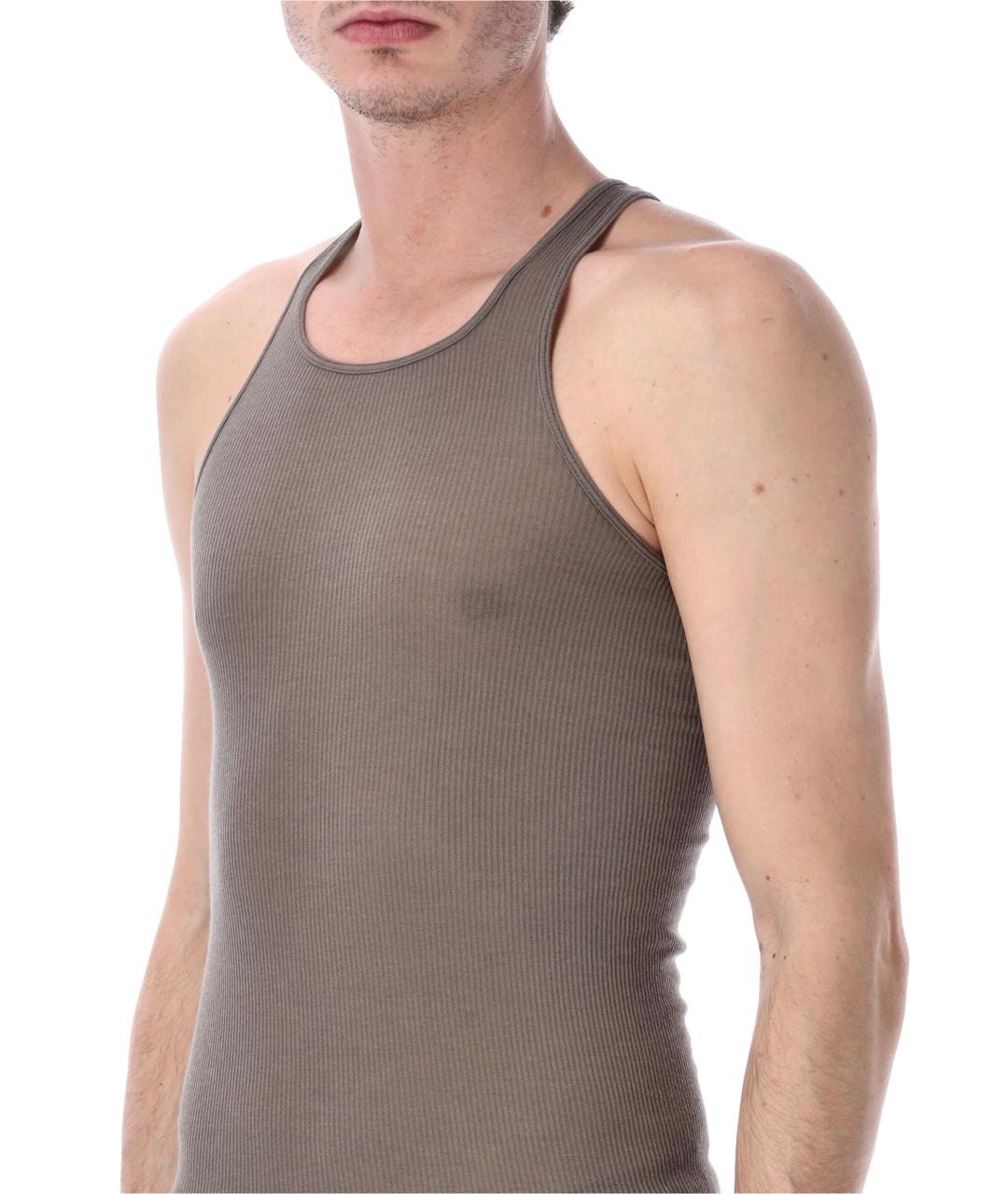 RICK OWENS Серая вискозная майка, фото 3