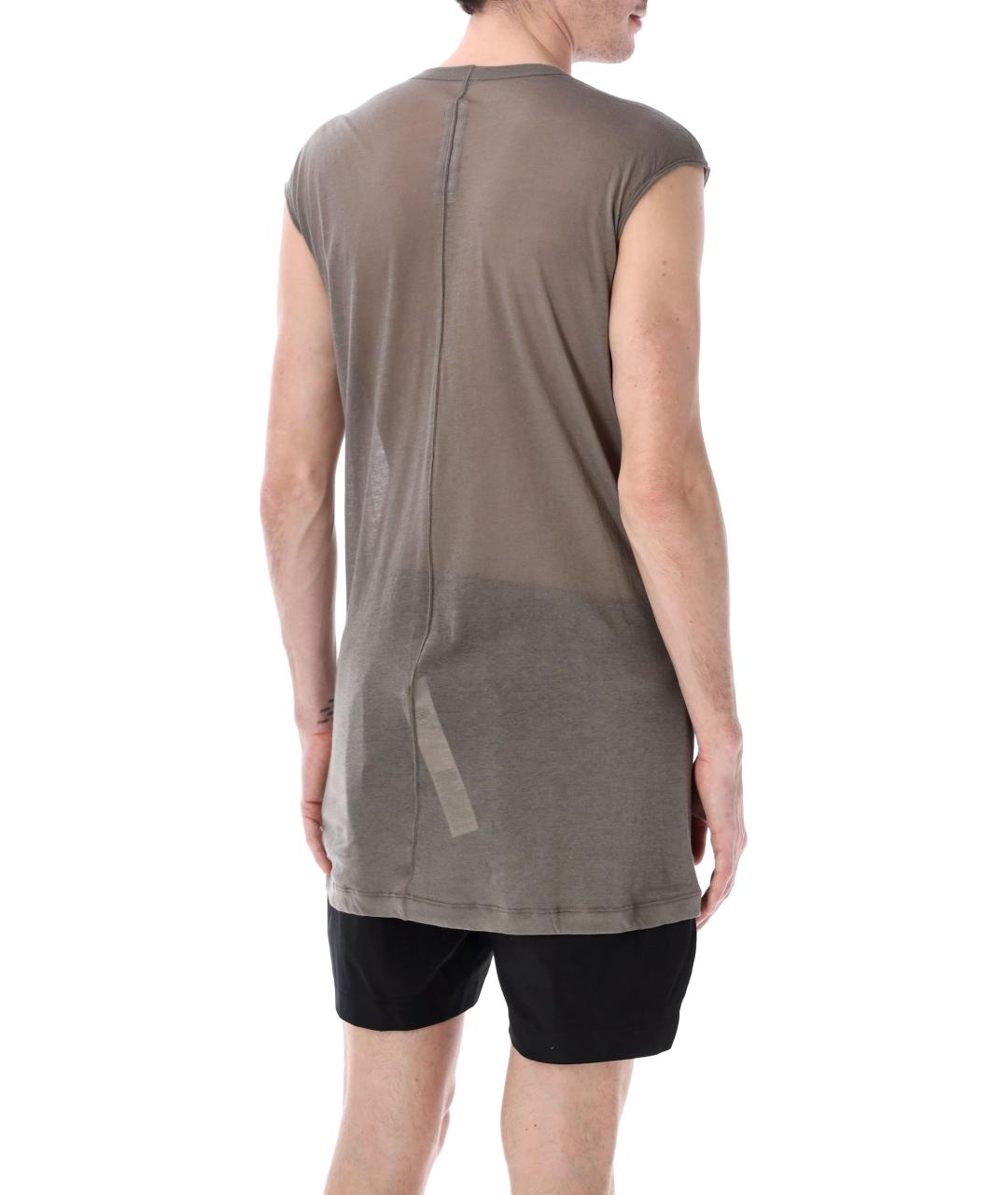 RICK OWENS Серая хлопковая майка, фото 2