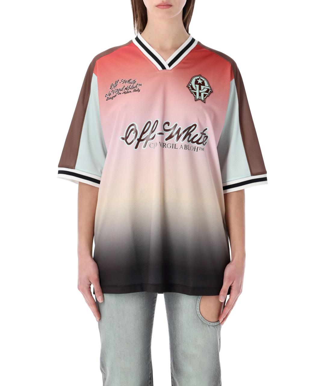 OFF-WHITE Мульти полиэстеровая футболка, фото 1