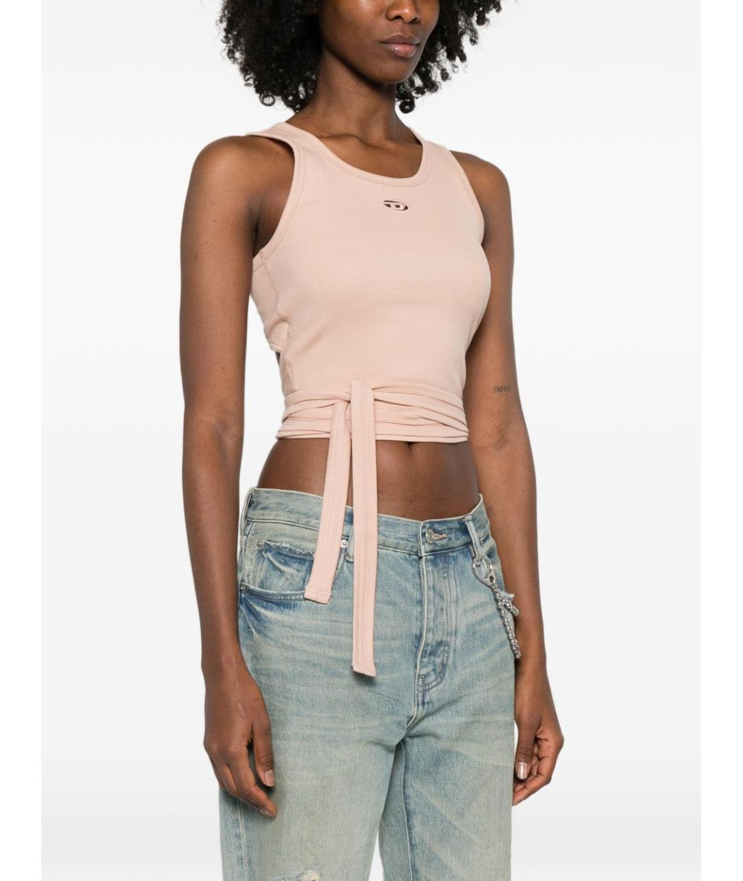 DIESEL Розовая хлопковая майка, фото 5
