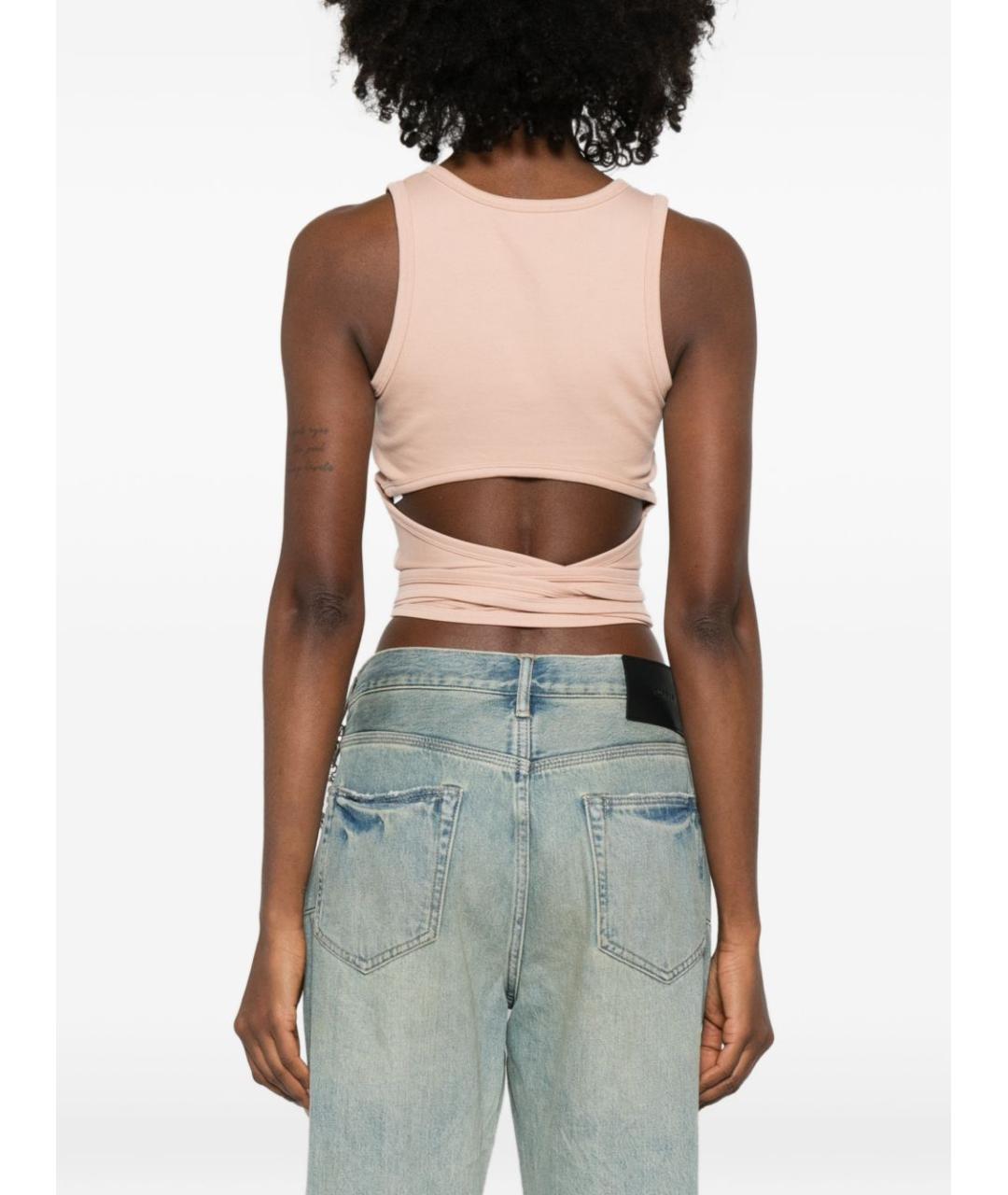 DIESEL Розовая хлопковая майка, фото 4