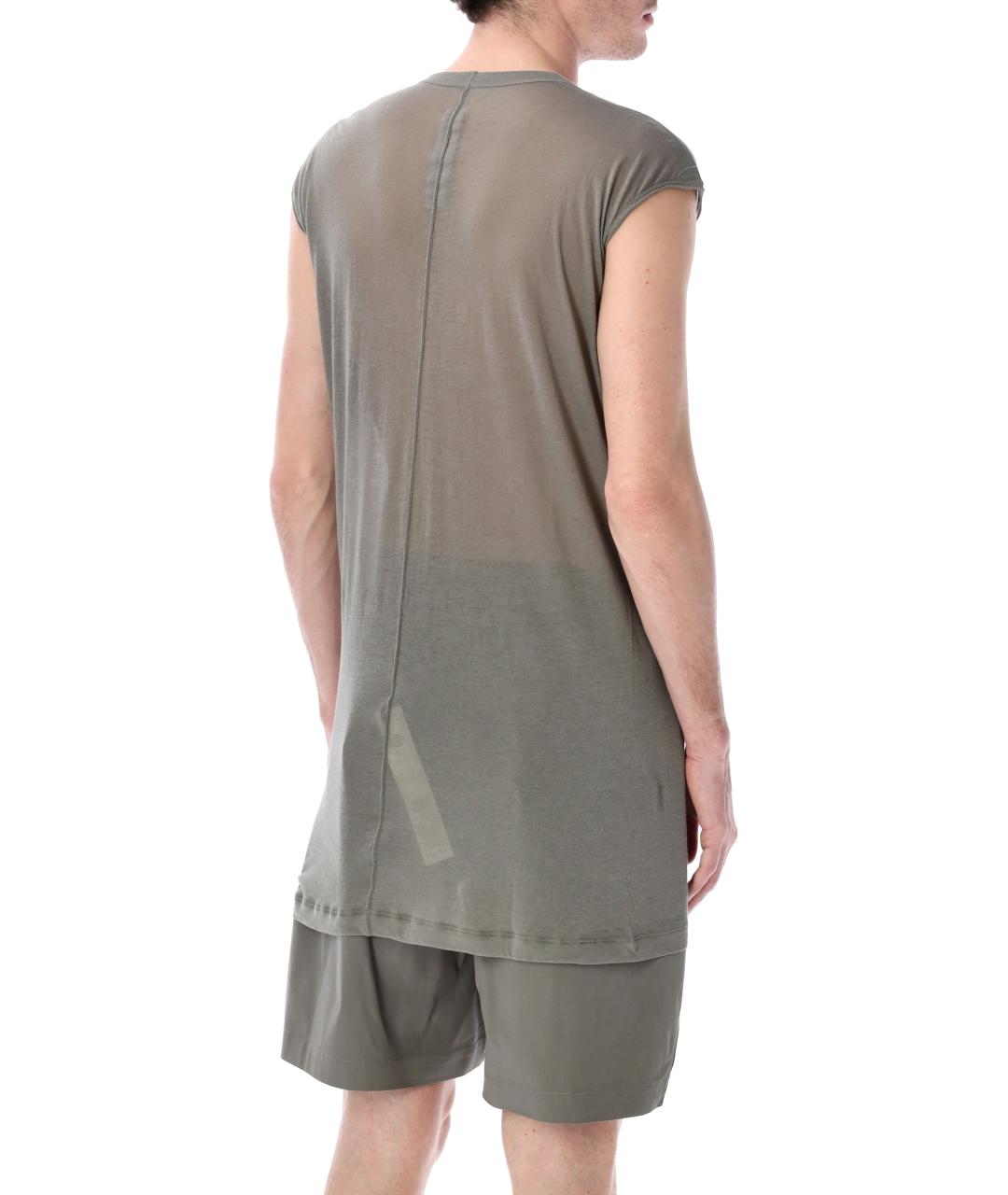 RICK OWENS Серая хлопковая майка, фото 2