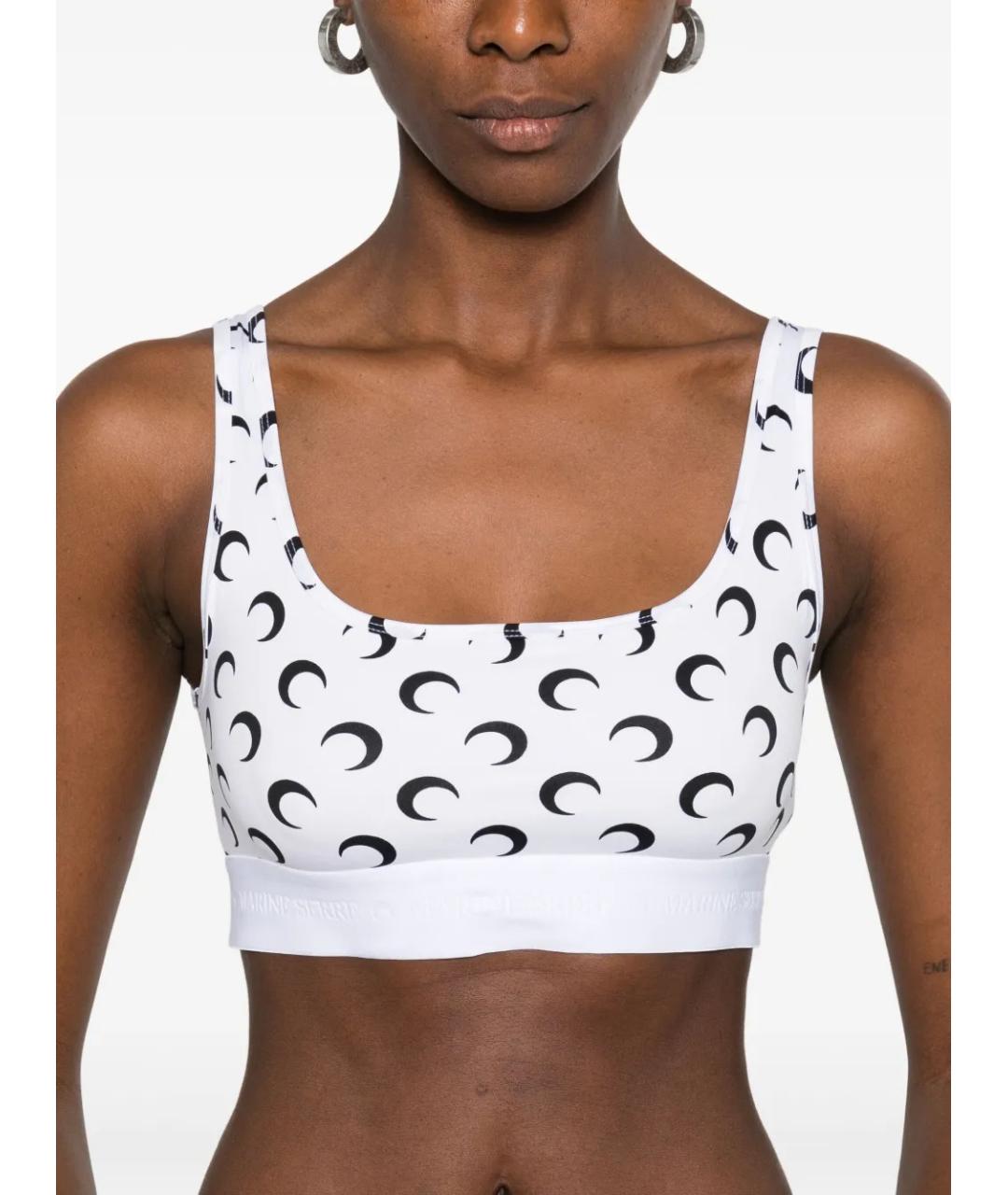 MARINE SERRE Белая полиамидовая майка, фото 5