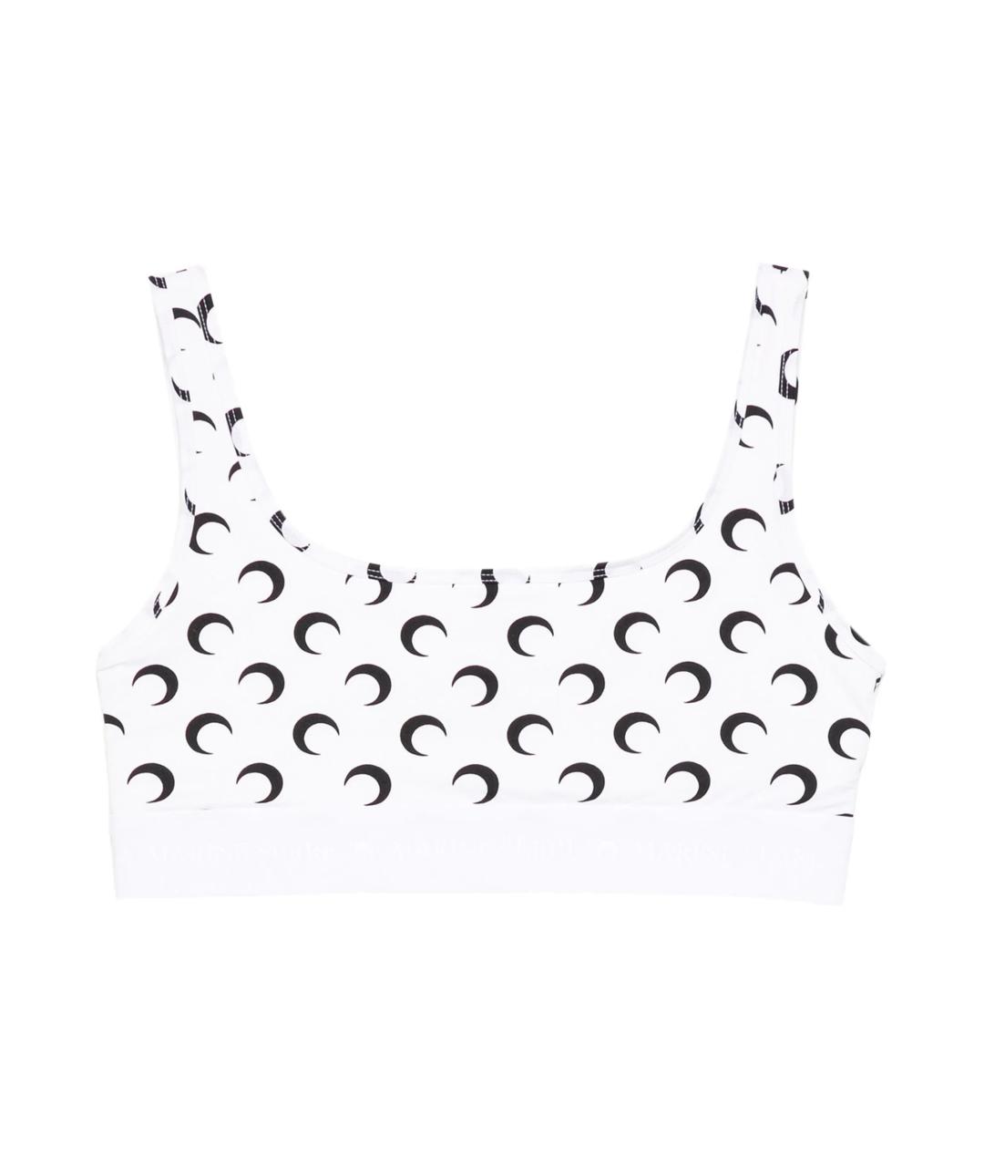 MARINE SERRE Белая полиамидовая майка, фото 1