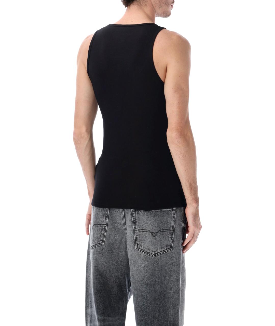 DIESEL Черная хлопковая майка, фото 2