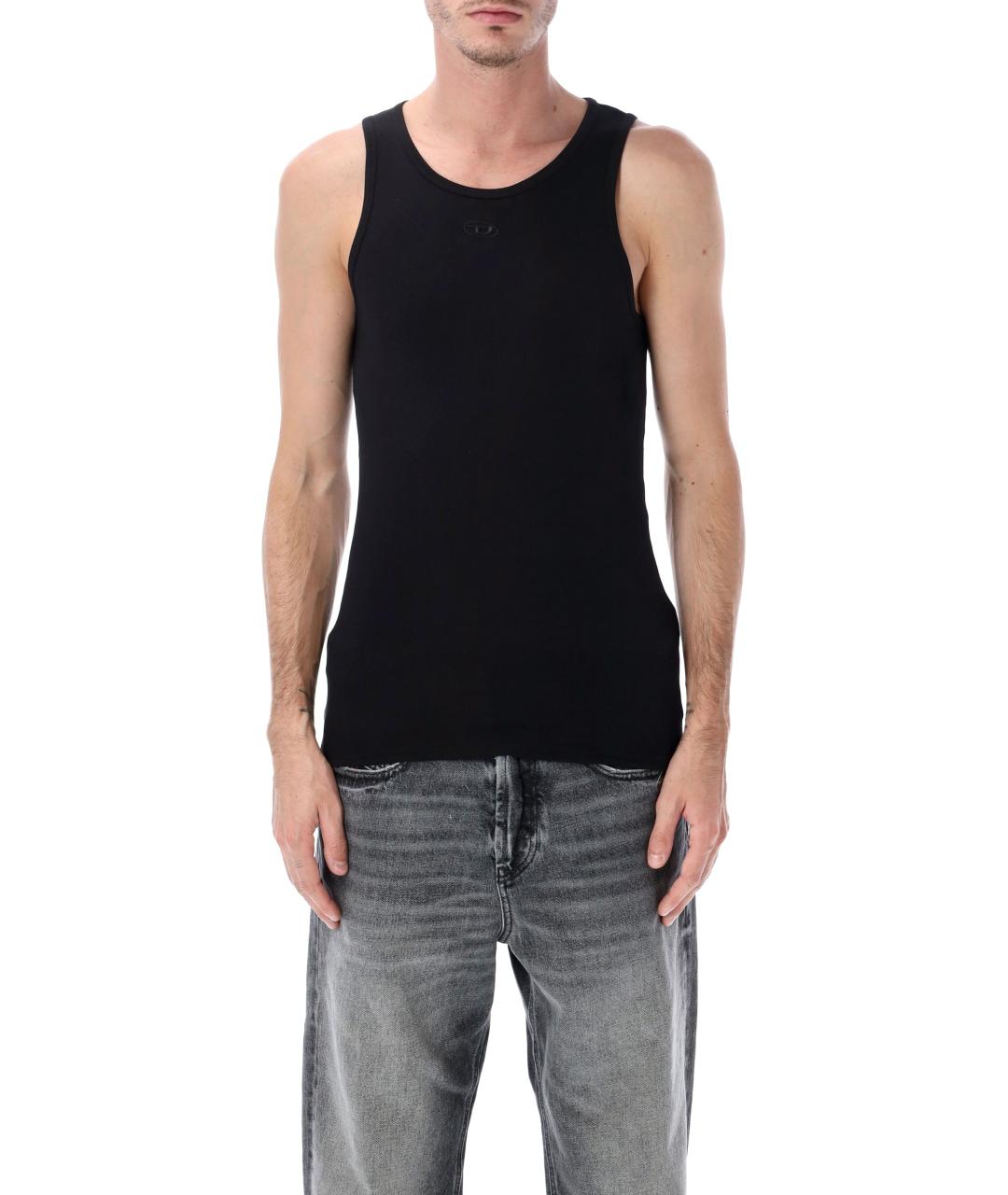 DIESEL Черная хлопковая майка, фото 1