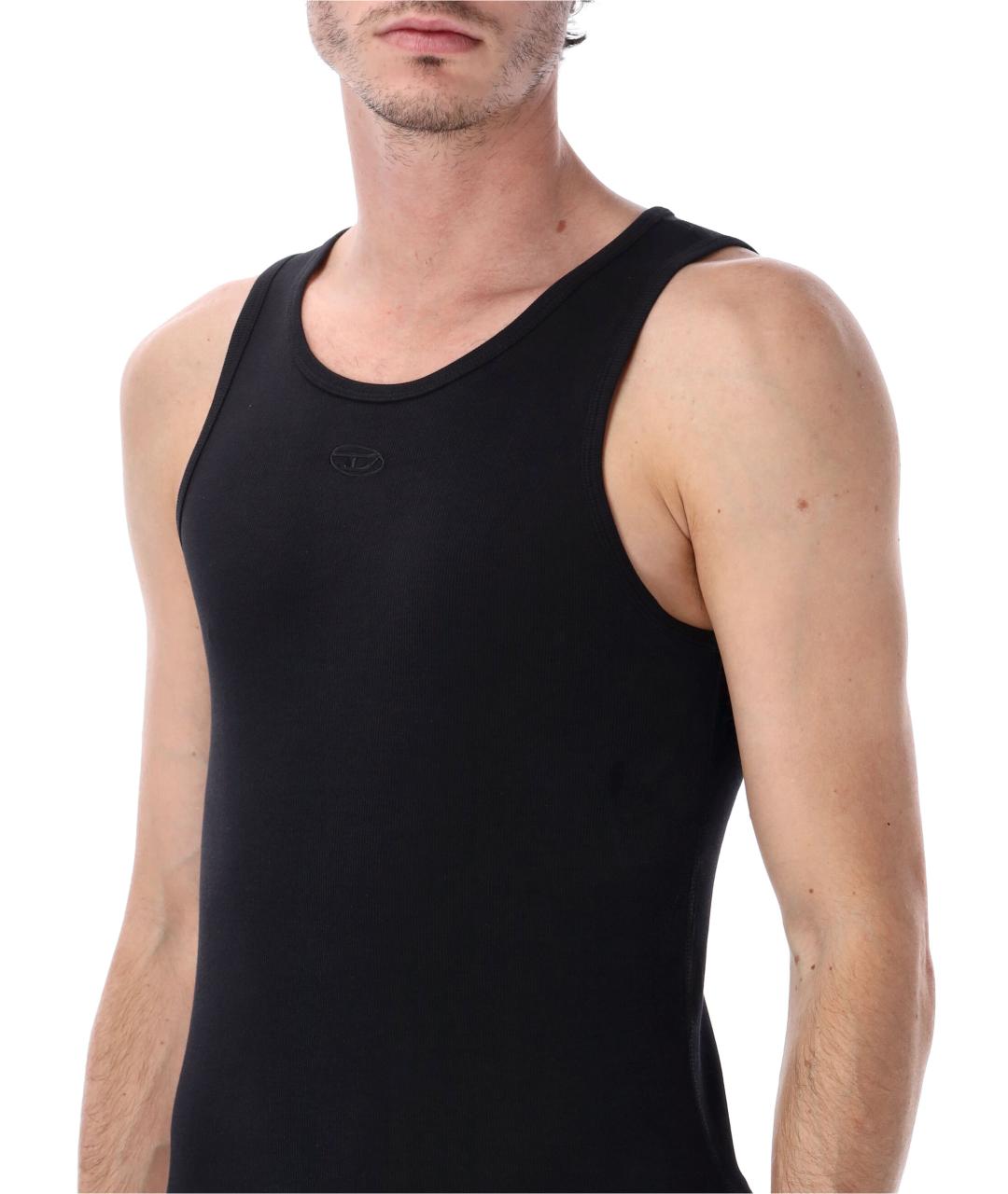 DIESEL Черная хлопковая майка, фото 3