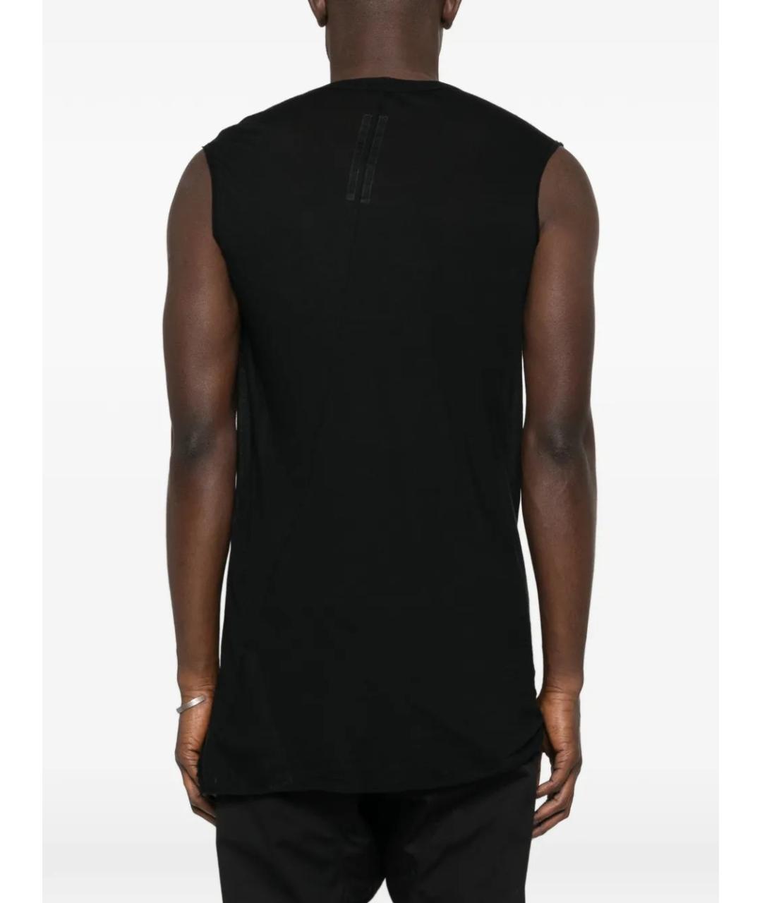 RICK OWENS Черная хлопковая майка, фото 4