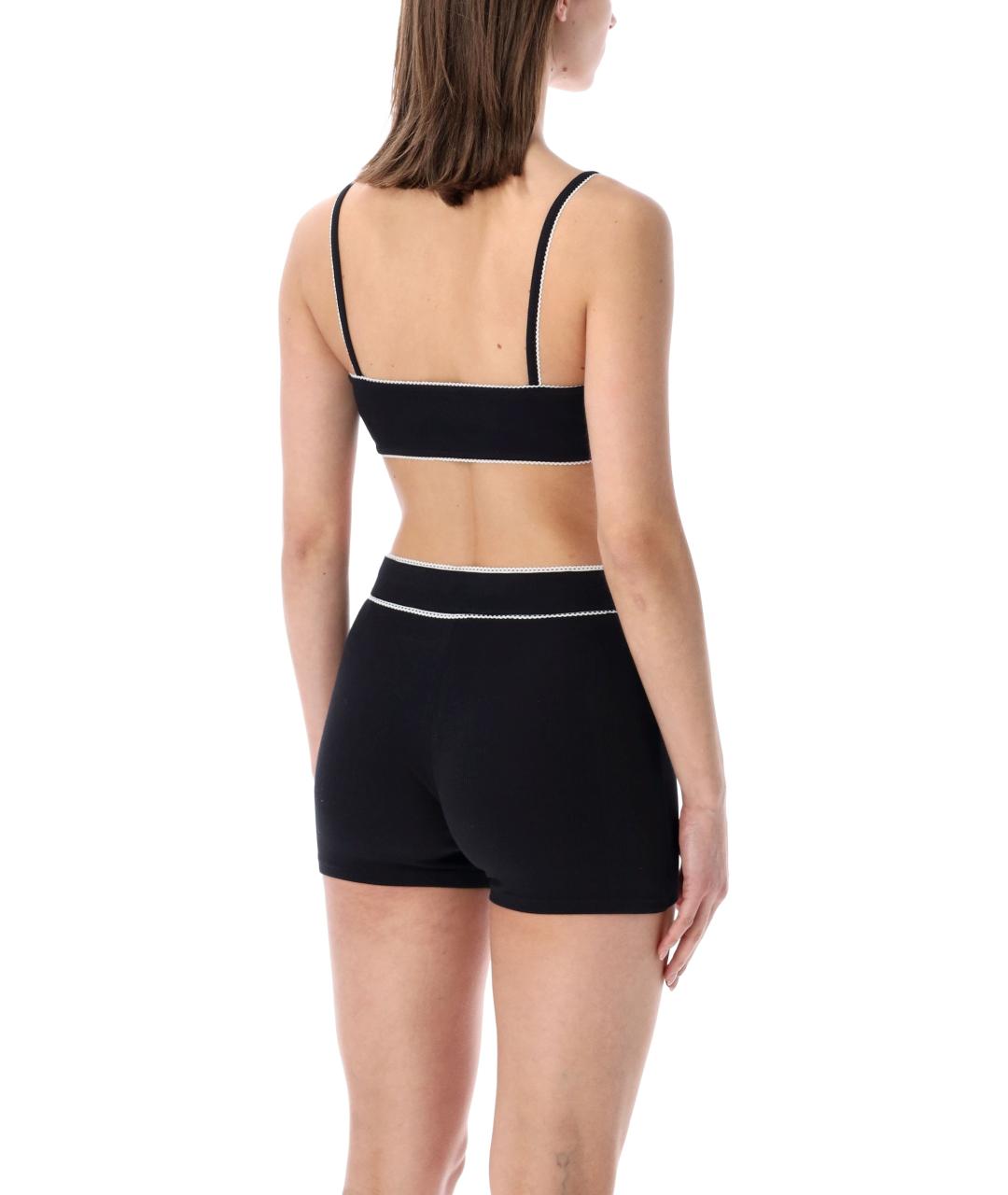 MARINE SERRE Черная хлопковая майка, фото 2