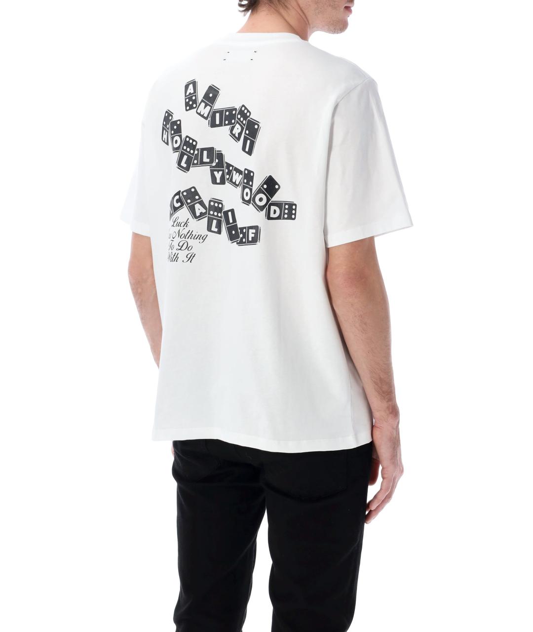 AMIRI Белая хлопковая футболка, фото 2