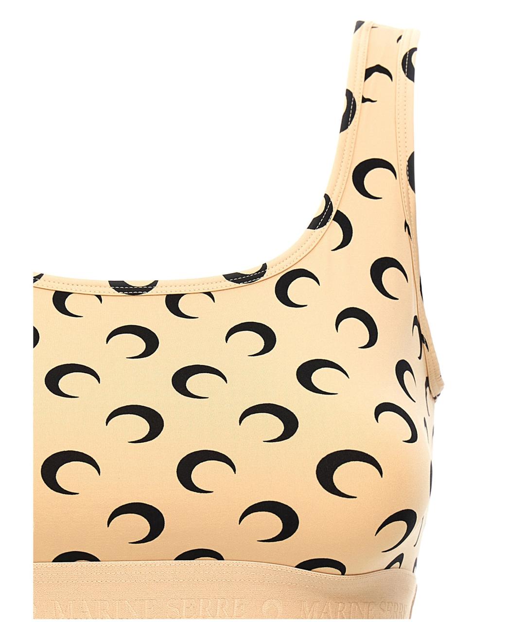 MARINE SERRE Бежевая полиамидовая майка, фото 3