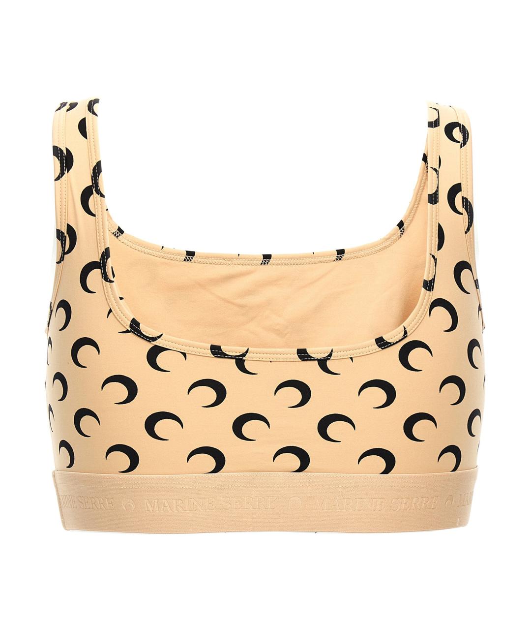 MARINE SERRE Бежевая полиамидовая майка, фото 2