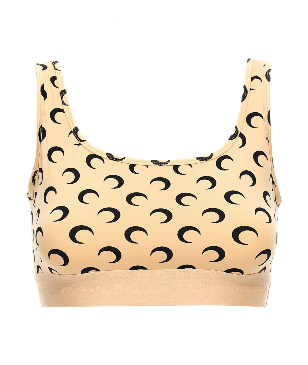 MARINE SERRE Бежевая полиамидовая майка, фото 1