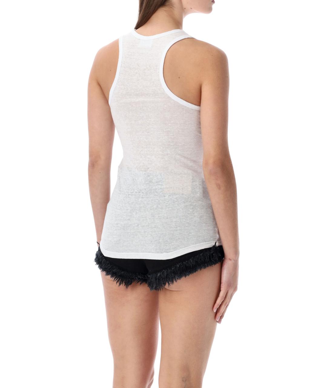 ISABEL MARANT Белая льняная майка, фото 2