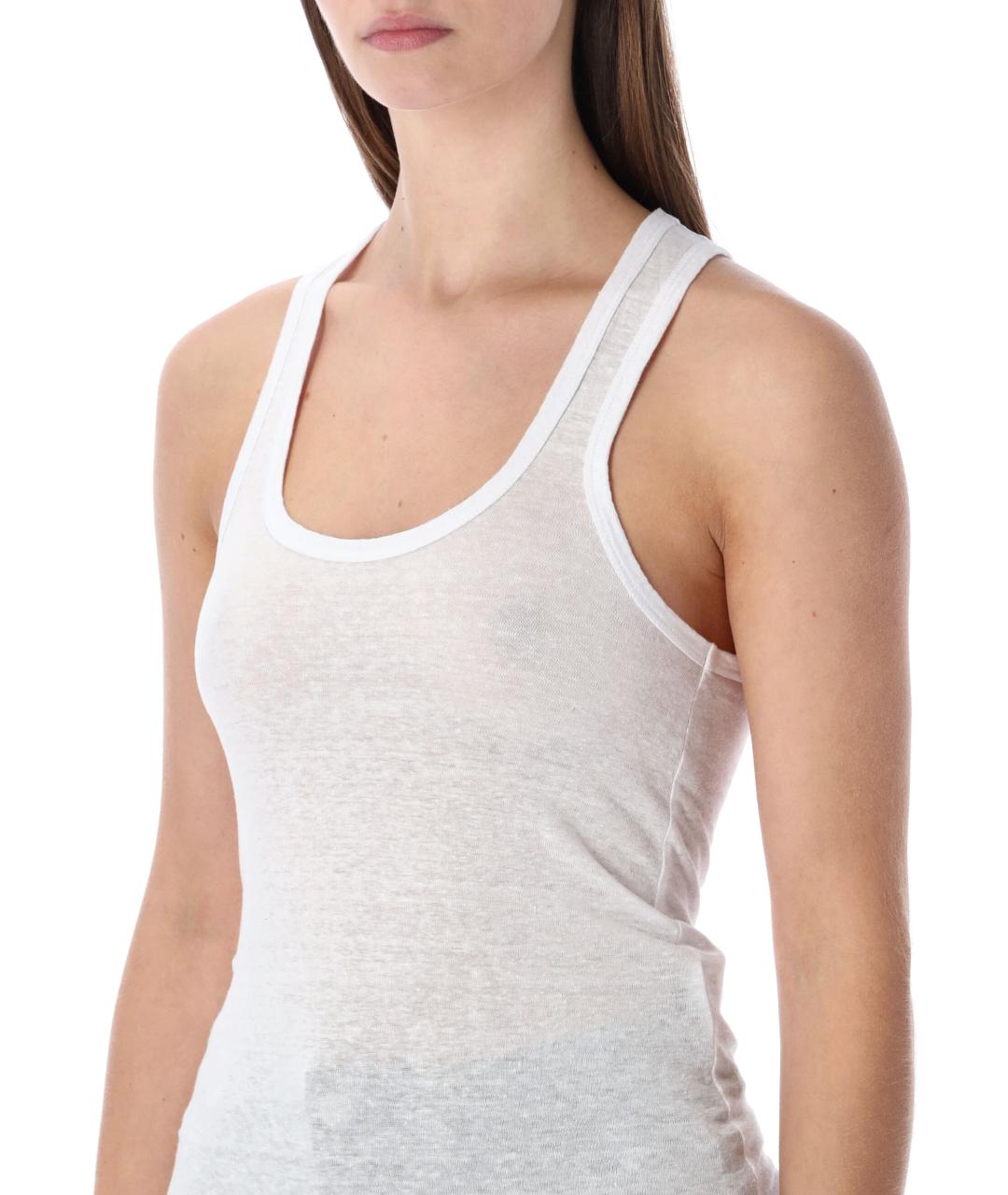 ISABEL MARANT Белая льняная майка, фото 3