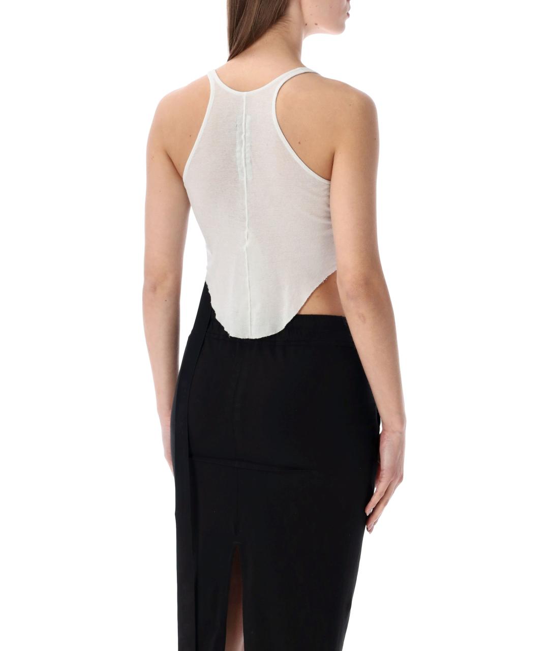 RICK OWENS Белая хлопковая майка, фото 2