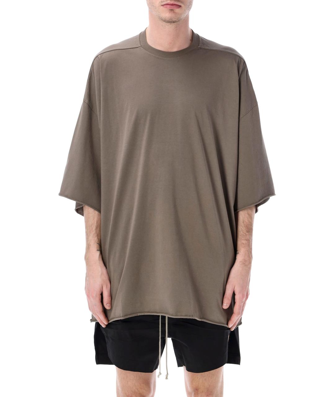 RICK OWENS Серая хлопковая футболка, фото 1