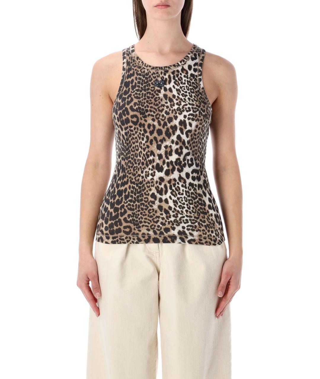 GANNI Мульти хлопковая майка, фото 1