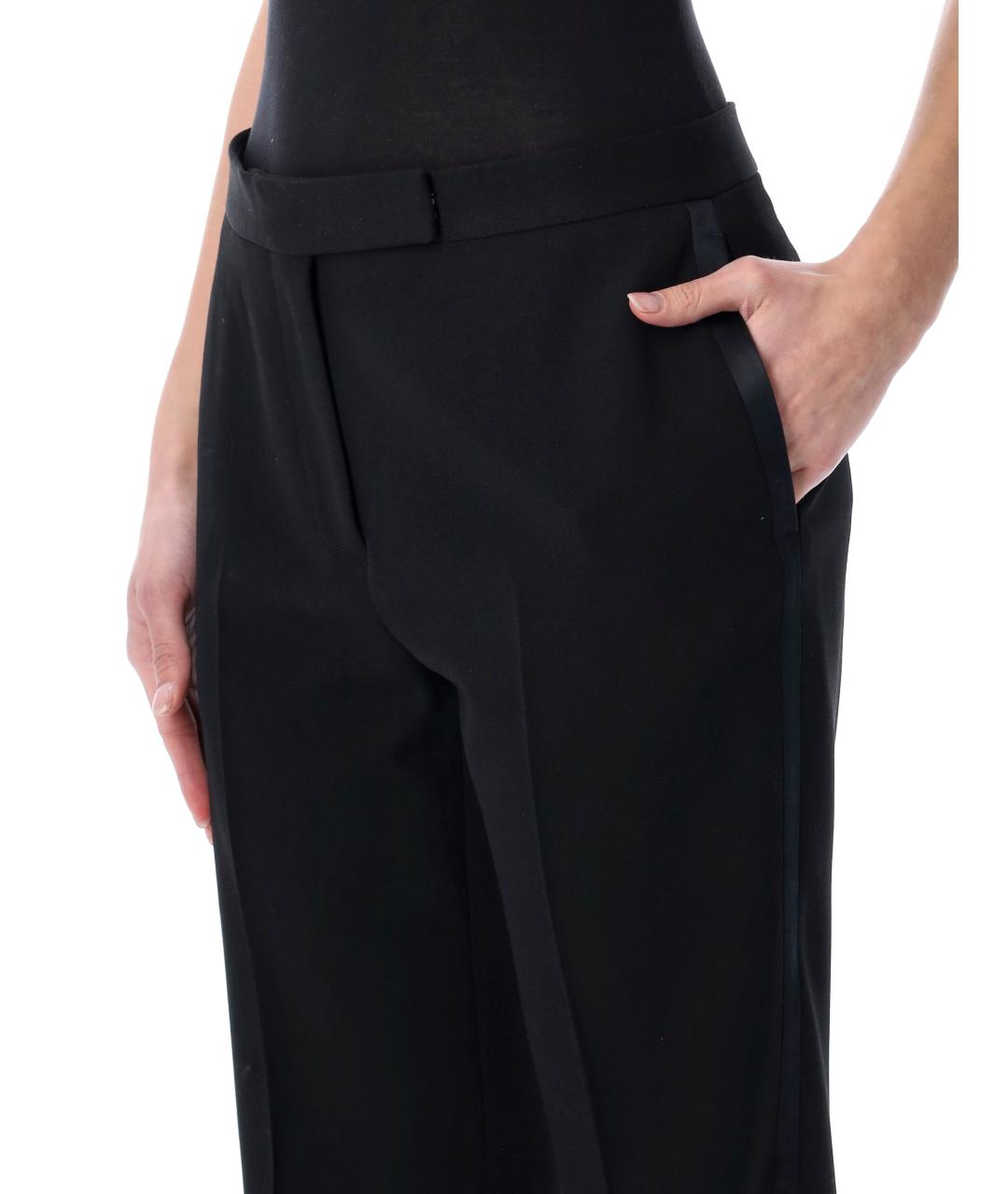 TOM FORD Черные шерстяные прямые брюки, фото 3