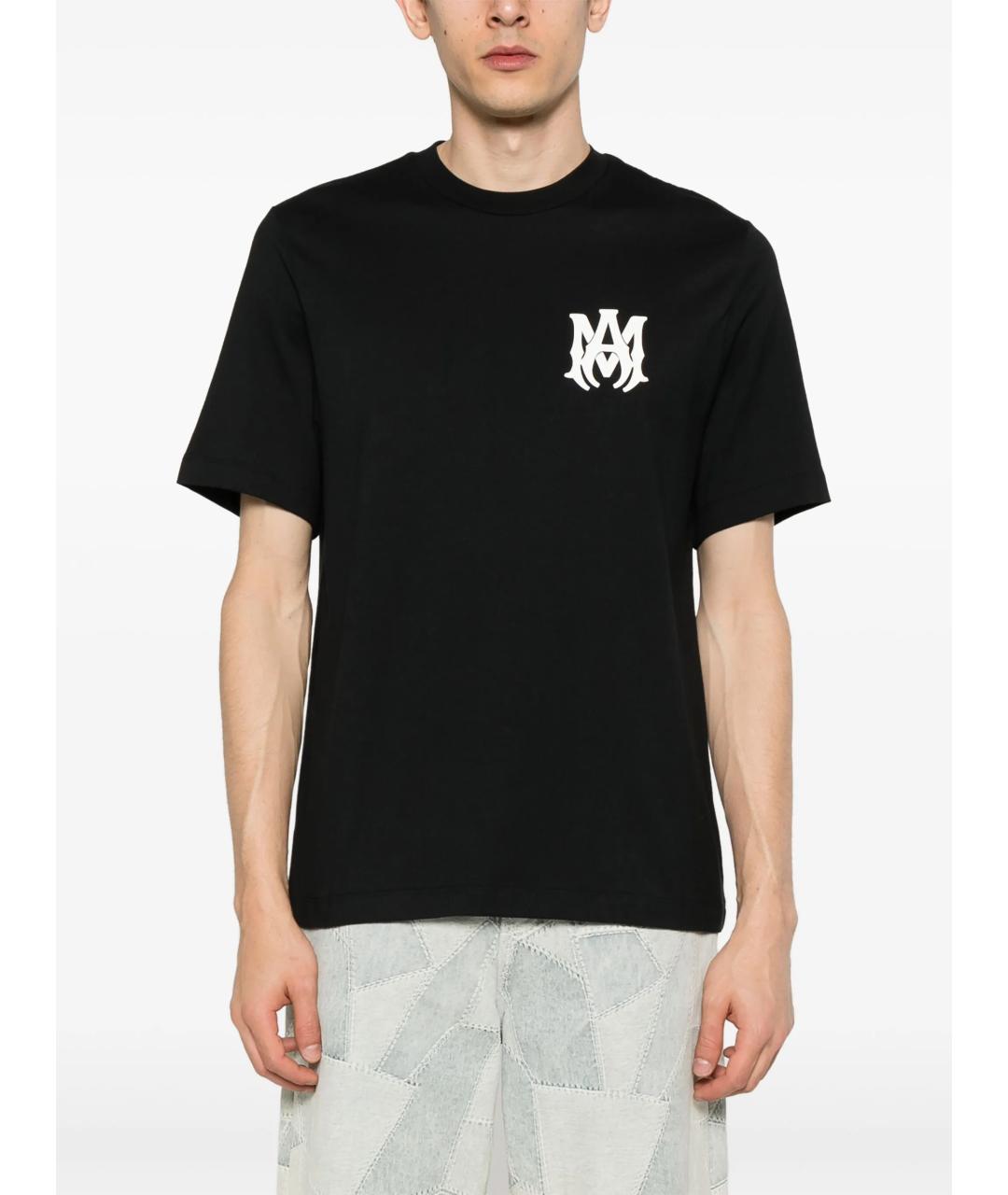 AMIRI Черная хлопковая футболка, фото 2