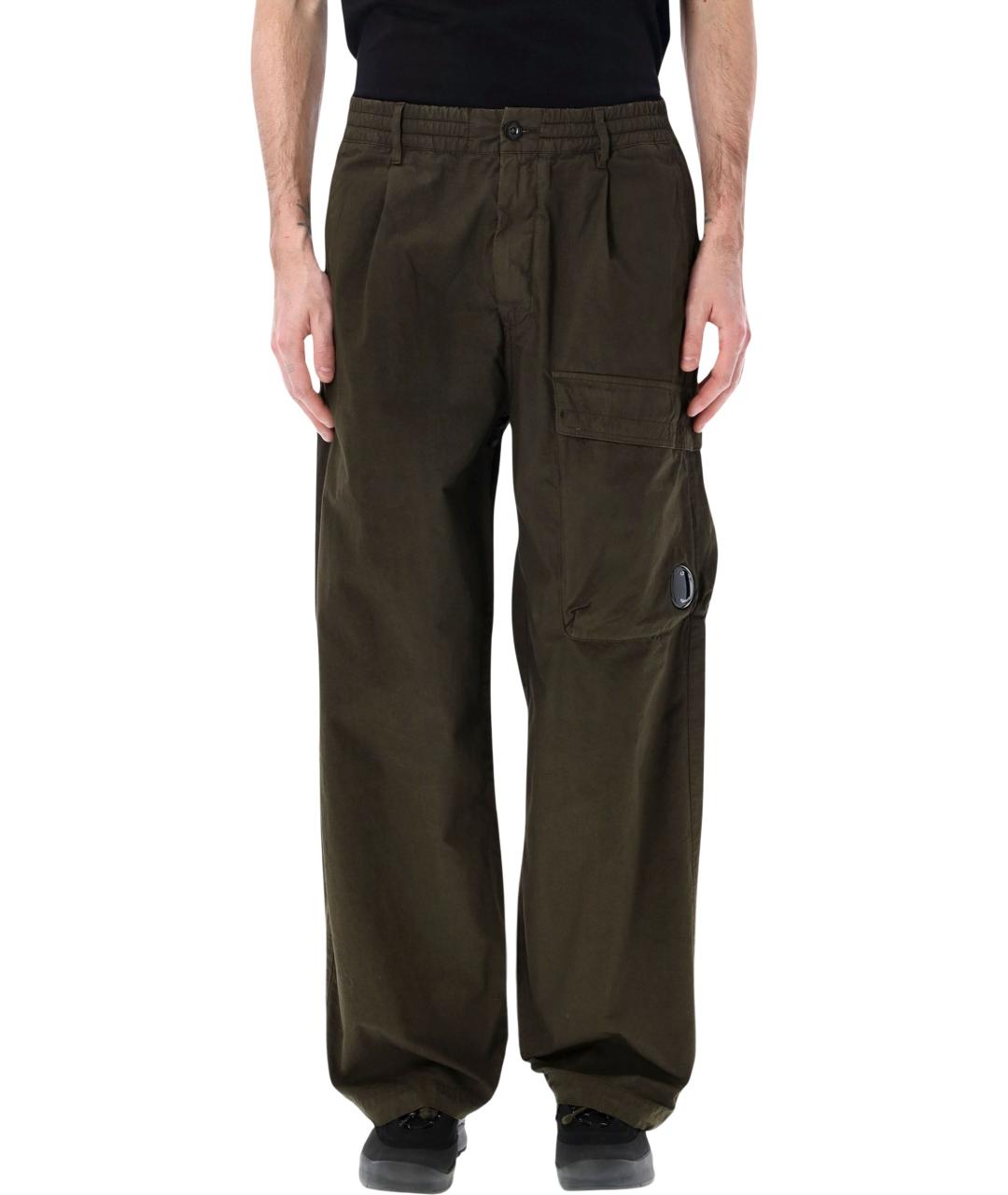 CP COMPANY Зеленые хлопковые повседневные брюки, фото 1