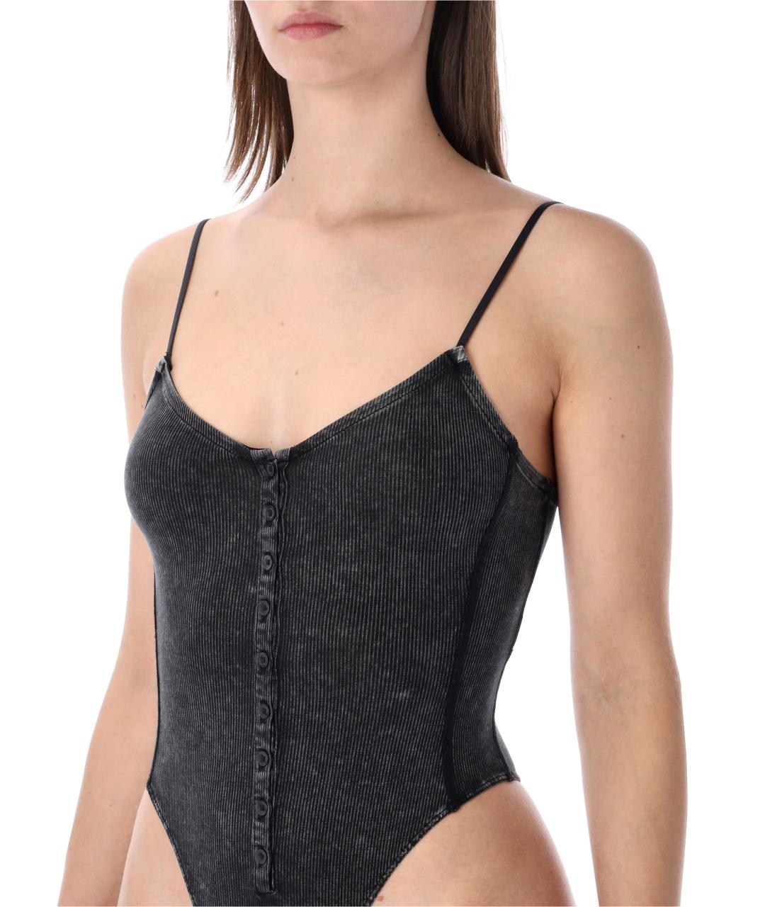 DIESEL Черное вискозное боди, фото 3