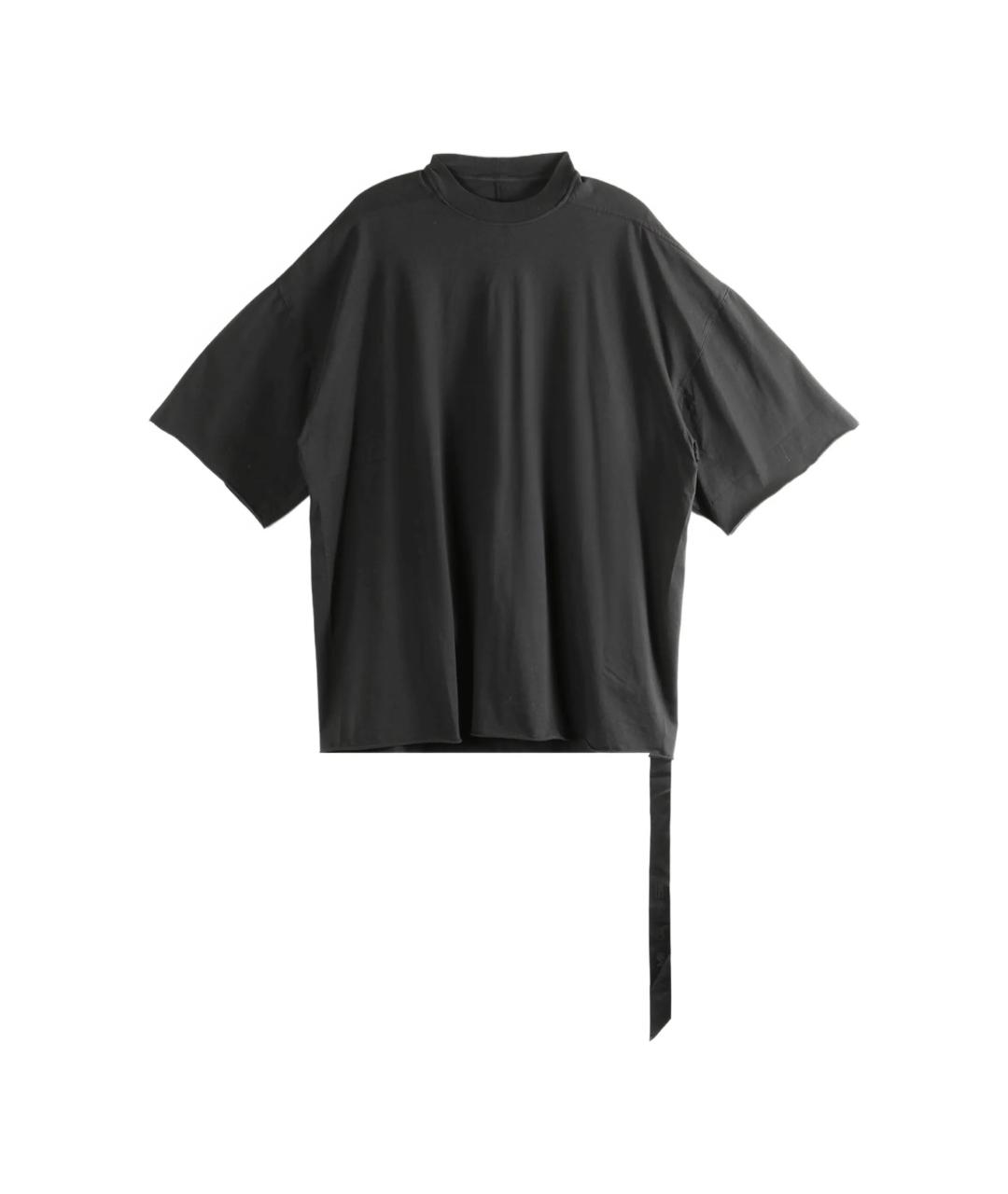 RICK OWENS Черная хлопковая футболка, фото 1