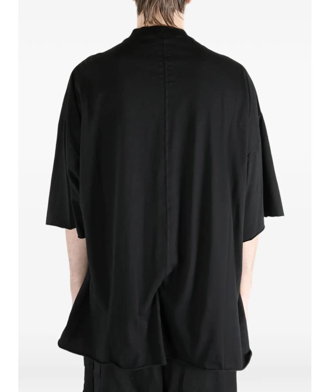 RICK OWENS Черная хлопковая футболка, фото 5