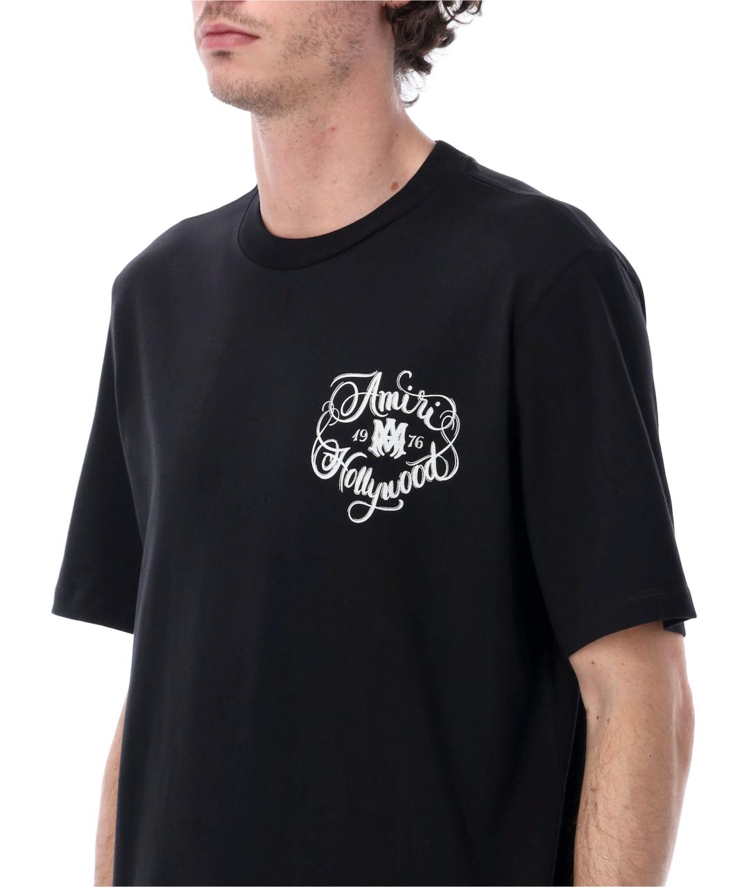 AMIRI Черная хлопковая футболка, фото 3