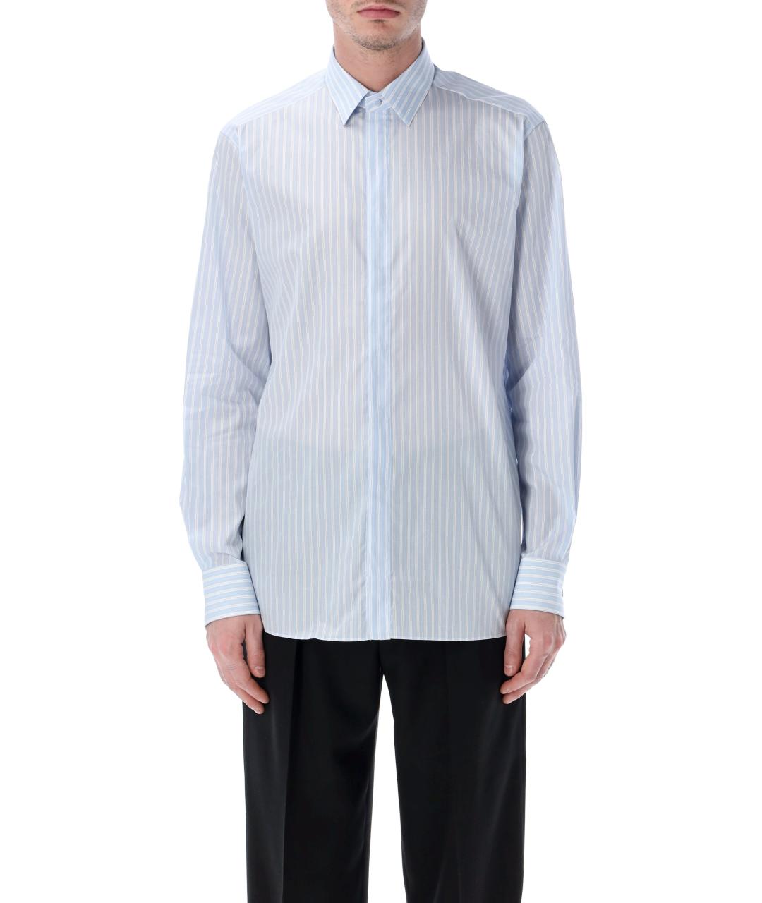 TOM FORD Голубая хлопковая кэжуал рубашка, фото 4