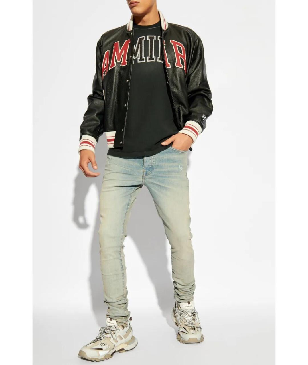 AMIRI Голубые хлопковые джинсы скинни, фото 4