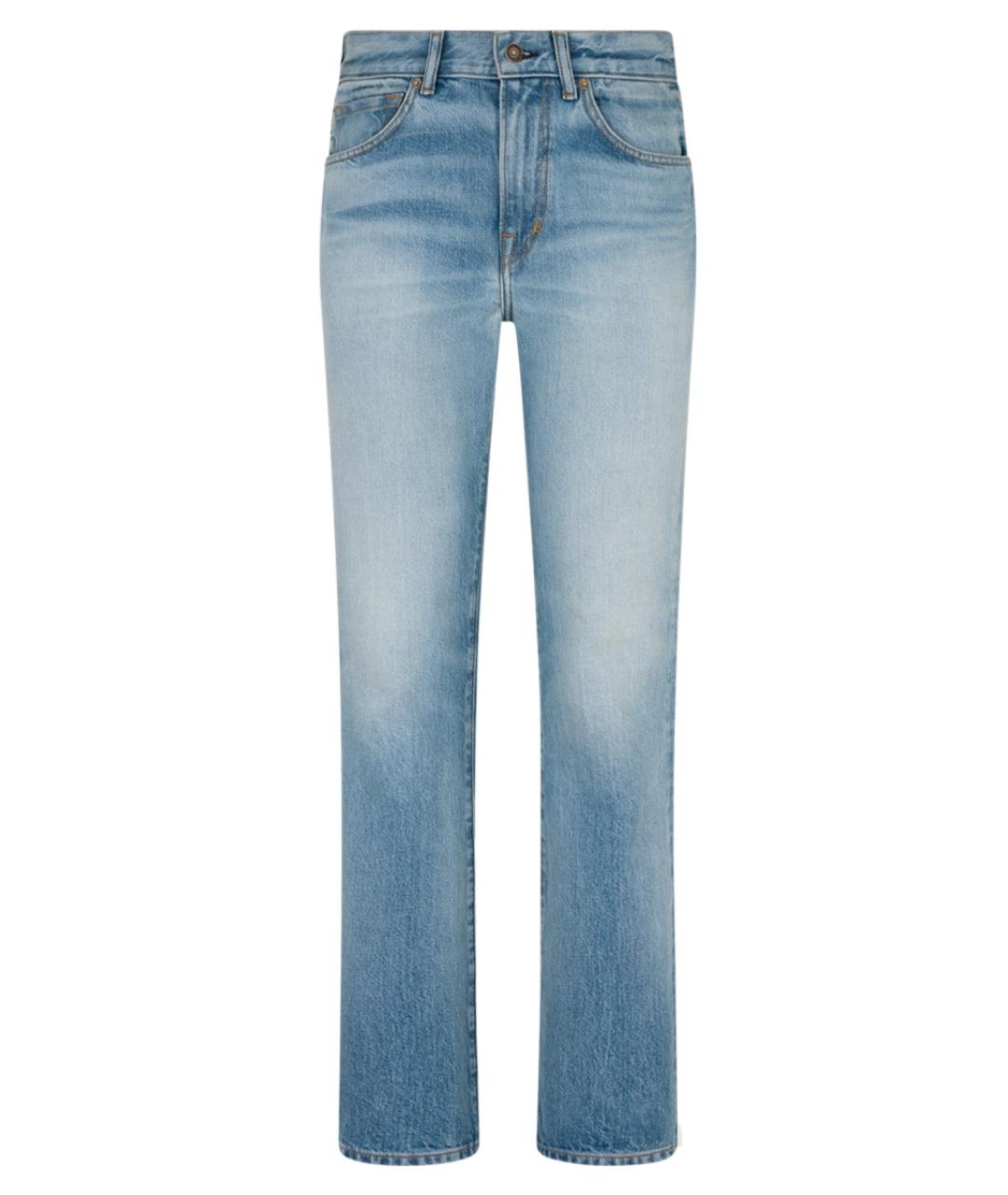 TOM FORD Синие хлопковые прямые джинсы, фото 1