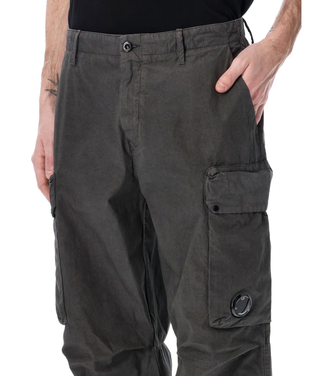 CP COMPANY Серые хлопковые повседневные брюки, фото 3