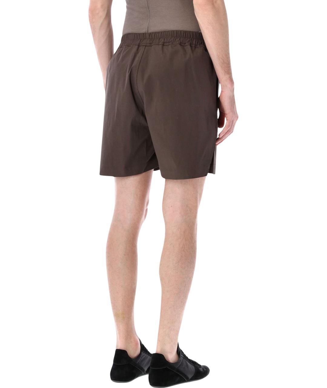 RICK OWENS Коричневые хлопковые шорты, фото 2