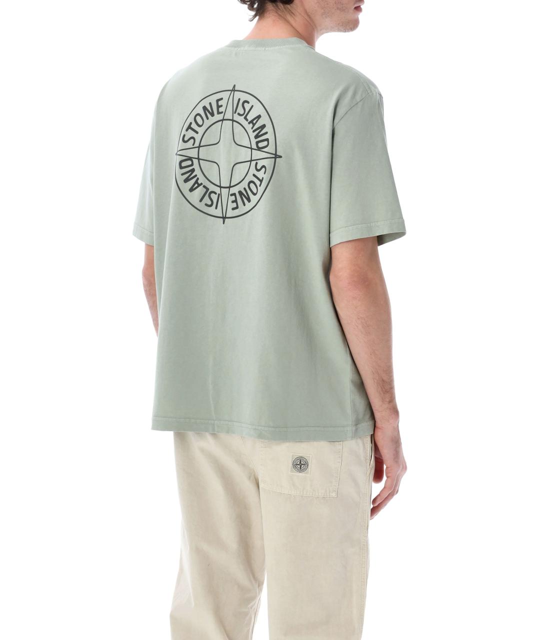 STONE ISLAND Хлопковая футболка, фото 2