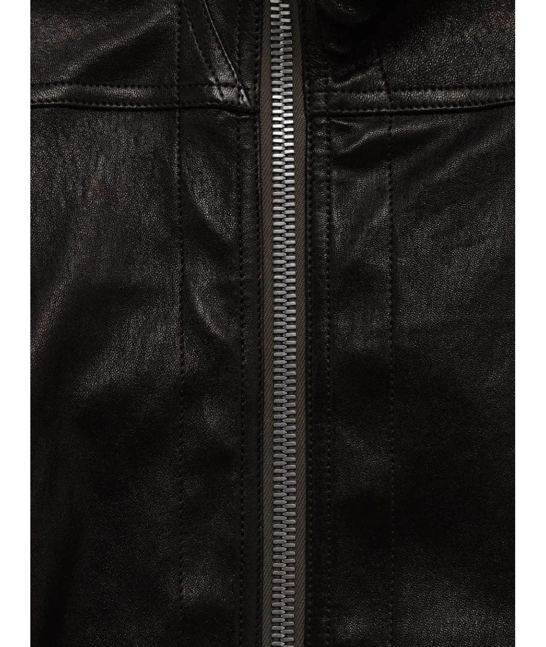 RICK OWENS Черная кожаная куртка, фото 3
