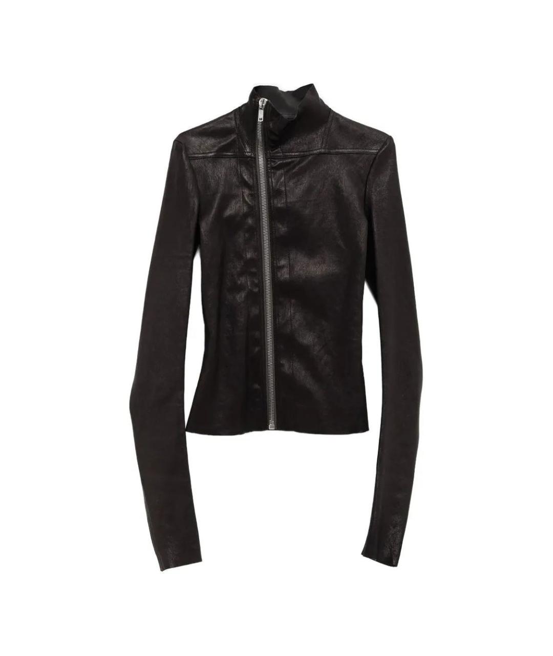 RICK OWENS Черная кожаная куртка, фото 1