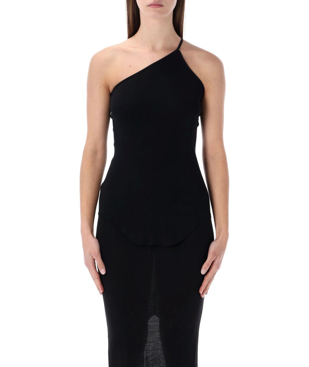 RICK OWENS Черная хлопковая майка, фото 1