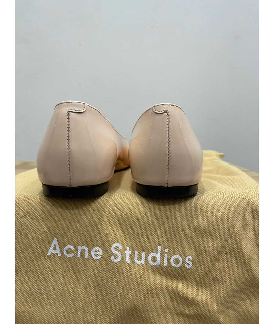 ACNE STUDIOS Розовые кожаные балетки, фото 2