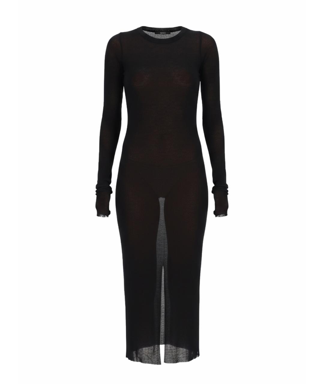 RICK OWENS Черное вискозное повседневное платье, фото 1