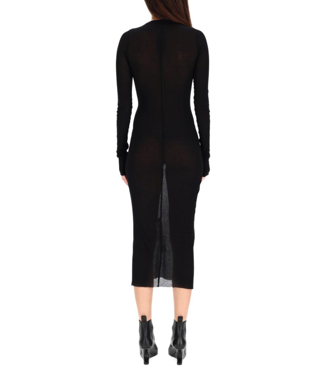 RICK OWENS Черное вискозное повседневное платье, фото 3