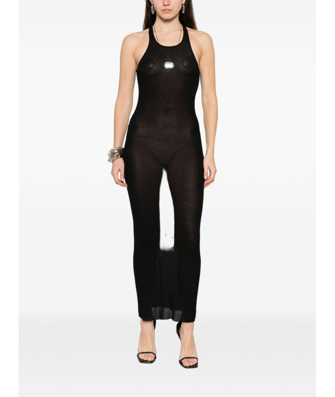 RICK OWENS Черное вискозное повседневное платье, фото 2